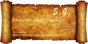 Steiner Györgyi névjegykártya